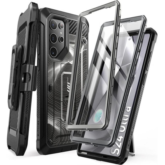 Supcase - Unicorn Beetle Pro - Samsung Galaxy S24 Ultra - Black Ripple