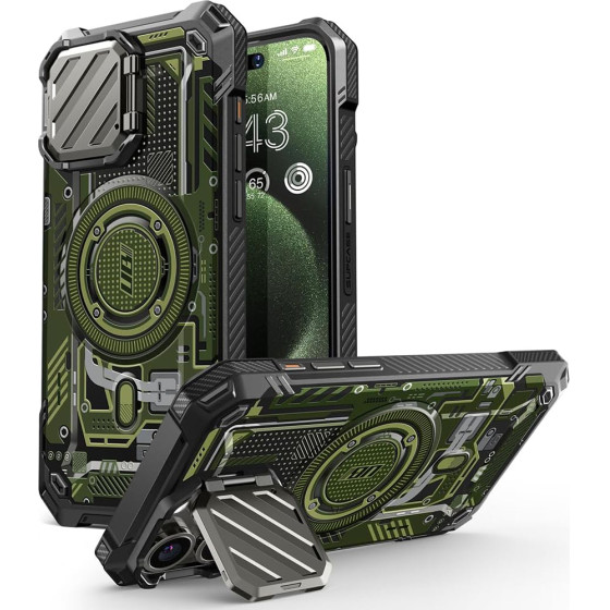 Supcase - Unicorn Beetle Xt Magsafe - Iphone 15 Pro Max - Green Circuit