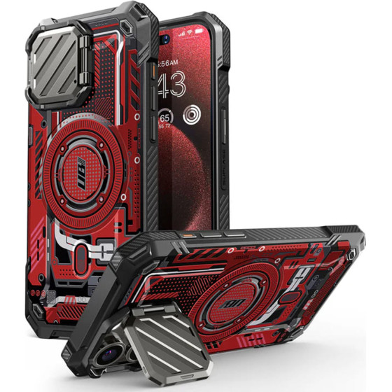 Supcase - Unicorn Beetle Xt Magsafe - Iphone 15 Pro Max - Red Circuit