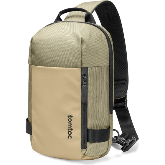 Tomtoc - Crossbody Sling Bag (T24S1K1) - With Multiple Pockets, 7l, 11 Inch - Khaki - (A54A1K1/T24S1K1)