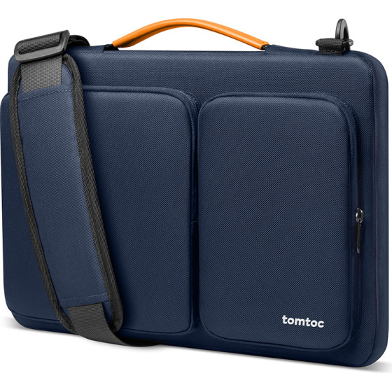 Tomtoc - Defender Laptop Briefcase (A42C2B1) - With Shoulder Strap And Small Card Pocket, 13'' - Navy Blue
