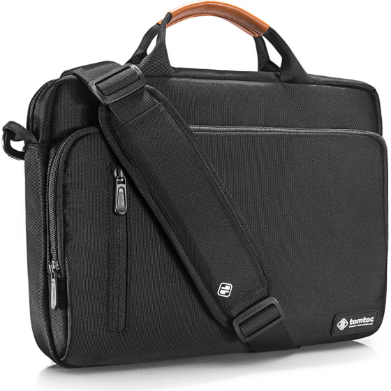 Tomtoc - Defender Laptop Briefcase (A43E1D1) - With Shoulder Strap, Ultra Protection, 16'' - Black - (A50-E01D/A43E1D1)