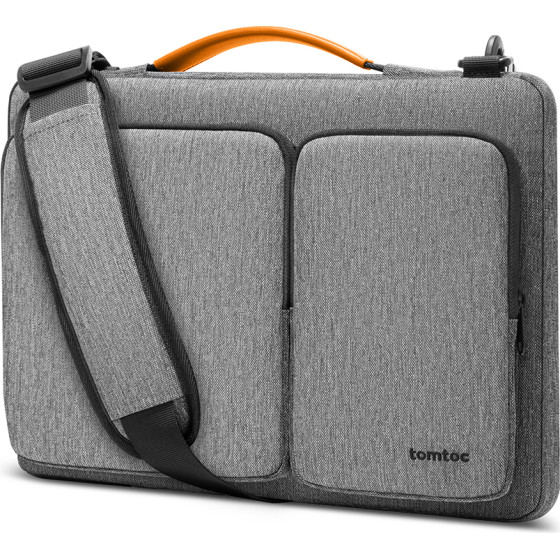 Tomtoc - Defender Laptop Briefcase - With Shoulder Strap And Small Card Pocket, 15.6'' - Gray - (A42E1G3)