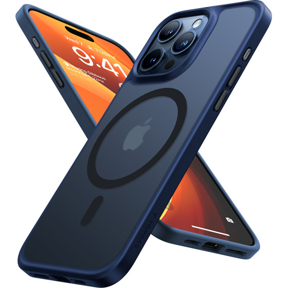 Torras - Guardian Magnetic Series - Iphone 15 Pro - Navy Blue