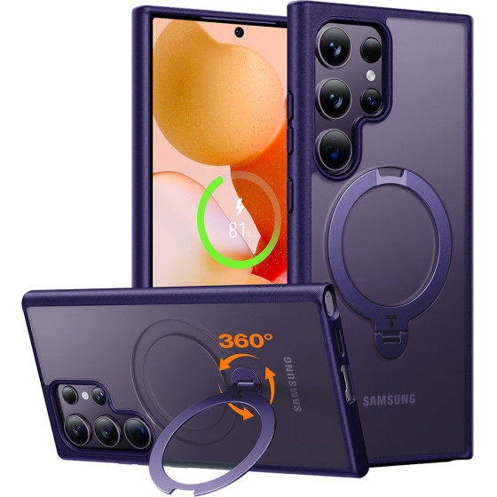 Torras - Ostand Spin Series - Samsung Galaxy S24 Ultra - Purple