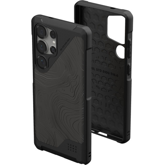 UAG - Metropolis Lt Magsafe - Samsung Galaxy S25 Ultra - Topography Black