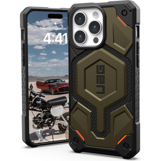 UAG - Monarch Pro Magsafe - Iphone 15 Pro Max - Kevlar Element Green