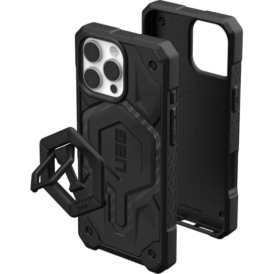 UAG - Monarch Pro Magsafe Bundle - Iphone 16 Pro Max - Carbon Fiber / Black Stand
