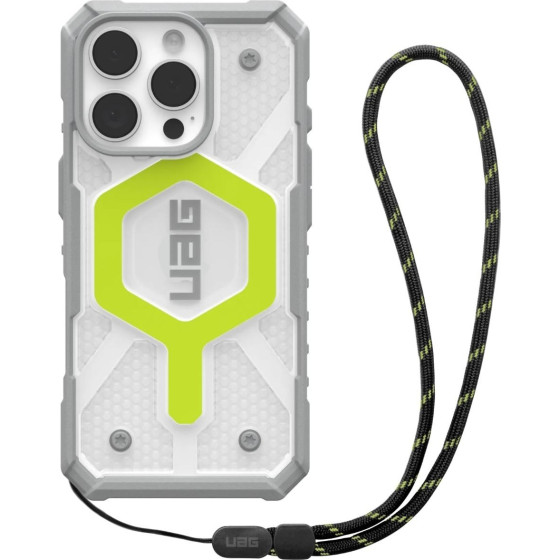 UAG - Pathfinder Clear Magsafe - Iphone 16 Pro Max - Active Neon Lanyard