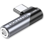 Vention - Audio Adapter - Type To Jack 3.5mm, Gaming, 90� Right Angle - Gray - (BGWH0)