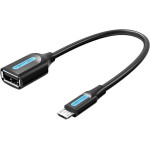 Vention - Otg Adapter - Micro-Usb To Usb 2.0, 480Mbps, Gaming, Firm Connection, Easy Sharing, 0.15m - Black - (CCUBB)