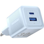 Vention - Wall Charger - Type-C, USB, PD30W, GaN, Dual Fast Charging, Low Temperature Technology, Eu Plug - Bleu - (FEQL0-EU)