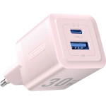 Vention - Wall Charger - Type-C, USB, PD30W, GaN, Dual Fast Charging, Low Temperature Technology, Eu Plug - Pink - (FEQP0-EU)