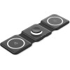 Vention - Wireless Charger - 15W, 3in1, Magsafe Charging Pad, Led Night Light, Strong Magnet, Foldable - Black - (FGGB0)