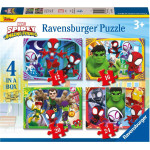 Ravensburger Marvel Puzzle: Spidey And His Amazing Friends - Its Spidey Time! (4in1) (12001064)