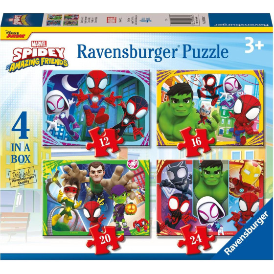 Ravensburger Marvel Puzzle: Spidey And His Amazing Friends - Its Spidey Time! (4in1) (12001064)