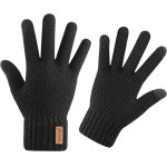 Iwarm - Gloves (ST0016) - From Alpaca Wool, Size 22cm - Black - (ST0016;BLACK)