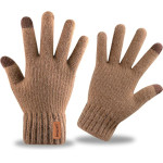 Iwarm - Gloves (ST0016) - From Alpaca Wool, Size 22cm - Coffee - (ST0016;COFFEE)