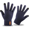 Iwarm - Gloves (ST0016) - From Alpaca Wool, Size 22cm - Navy Blue - (ST0016;Navy BLUE)