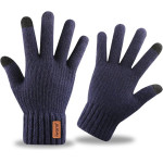 Iwarm - Gloves (ST0016) - From Alpaca Wool, Size 22cm - Navy Blue - (ST0016;Navy BLUE)