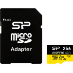 Silicon Power ����� ������ Microsdxc Inspire, 256GB, UHS-I U3 A1 V30 - (SP256GBSTXLA2V1NSP)