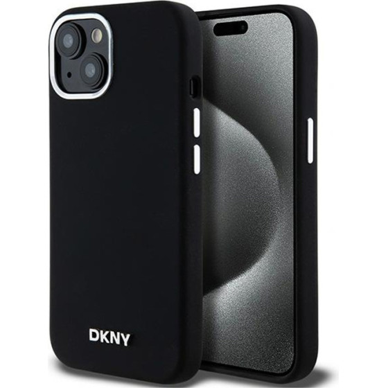 DKNY Liquid Silicone Small Metal Logo Magsafe - Case For Iphone 15 / 14 / 13 (black) - (DKHMP15SSMCHLK)