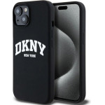 DKNY Liquid Silicone White Printed Logo Magsafe - Case For Iphone 14 / 15 / 13 (black) - (DKHMP14SSNYACH)