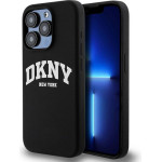DKNY Liquid Silicone White Printed Logo Magsafe - Case For Iphone 14 Pro (black) - (DKHMP14LSNYACH)