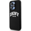 DKNY Liquid Silicone White Printed Logo Magsafe - Case For Iphone 14 Pro (black) - (DKHMP14LSNYACH)