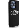 DKNY Liquid Silicone White Printed Logo Magsafe - Case For Iphone 14 Pro (black) - (DKHMP14LSNYACH)