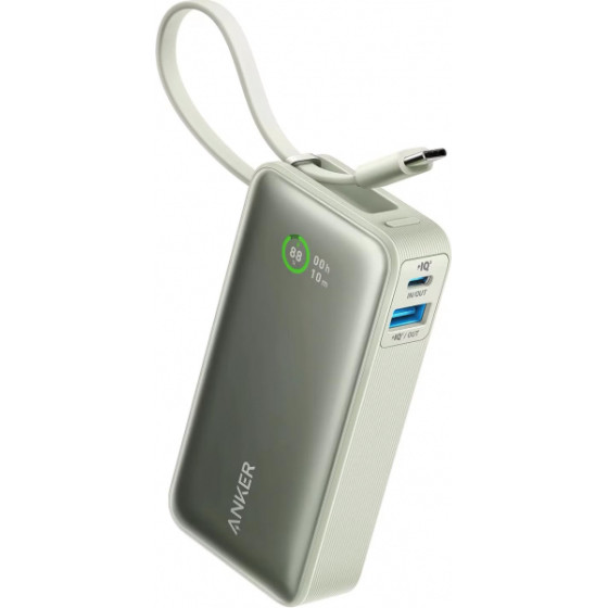 Anker Powerbank Nano, 10000mAh, 30W, Qc + PD, Green - (A1259G61)