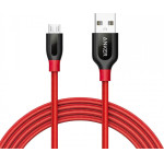 Anker USB-A To Microusb Cable PowerLine+, 18W, 2A, 1.8m, Red - (A8143091)