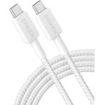 Anker USB-C To USB-C Cable 322, 60W, 3A, 1.8m, White - (A81F6G21)