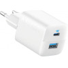 Anker Wall Charger 323, 33W, 3A, 1 x USB-A - 1 x USB-C, White - (A2331G21)