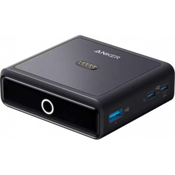 Anker Wall Charger For Powerbank Prime, 100W, 3A, 1 x Pogo Pin - 1 x USB-C - 2 x USB-A, Black - (A1902311)