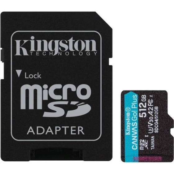 Kingston Memory Card Canvas Go Plus Class 10, UHS-I, U3, V30, A2 - (SDCG4/512GB)