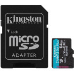 Kingston Memory Card Canvas Go Plus Class 10, UHS-I, U3, V30, A2 - (SDCG4/64GB)