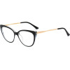 Techsuit - Anti-Blue Light Glasses Reflex Metal (F5018-C72) - Cat Eye - Dark Black