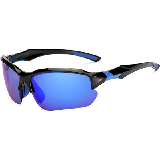 Techsuit - Bike Glasses (9301) - For Cycling And Sport Outdoor Activities, With Uv Protection, Unisex - Black / Blue