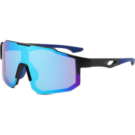 Techsuit - Bike Glasses (9337) - For Cycling, Sport Outdoor Activities, With Uv Protection, Pc Frame, Unisex - Black / Blue