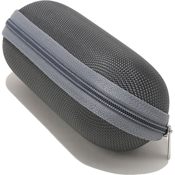 Techsuit - Glasses Case (ETOV3) - With Zipper, Eco Leather, 160 x 48 x 45mm - Gray