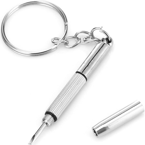 Techsuit - Glasses Screwdriver (ST1) - From Metal, 6 x 0.5cm - Silver