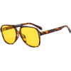 Techsuit - Sunglasses (98061) - Uv Protection, For Women And Men - Leopard / Yellow