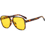 Techsuit - Sunglasses (98061) - Uv Protection, For Women And Men - Leopard / Yellow