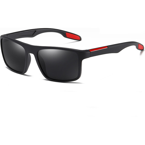 Techsuit - Sunglasses Polarised TR90 (MM101) - Uv Protection - Matte Black / Red