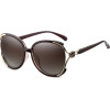 Techsuit - Sunglasses Polarized (1384) - For Women With Uv Protection, Pc - Brown