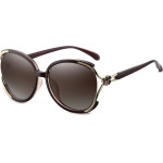 Techsuit - Sunglasses Polarized (1384) - For Women With Uv Protection, Pc - Brown