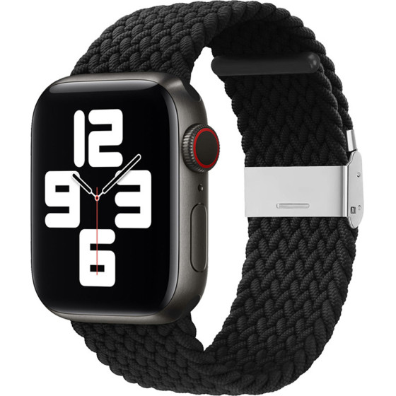 Techsuit - Watchband (W032) - Apple Watch 1/2/3/4/5/6/7/8/9/10/SE/Se 2 (38/40/41/42mm) - Black