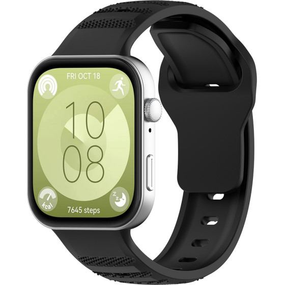 Techsuit - Watchband (W050) - Huawei Watch Fit 3 - Black