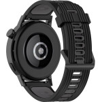 Techsuit - Watchband 20mm (W002) - Samsung Galaxy Watch 4/5/Active 2, Huawei Watch Gt 3 (42mm)/Gt 3 Pro (43mm) - Black
